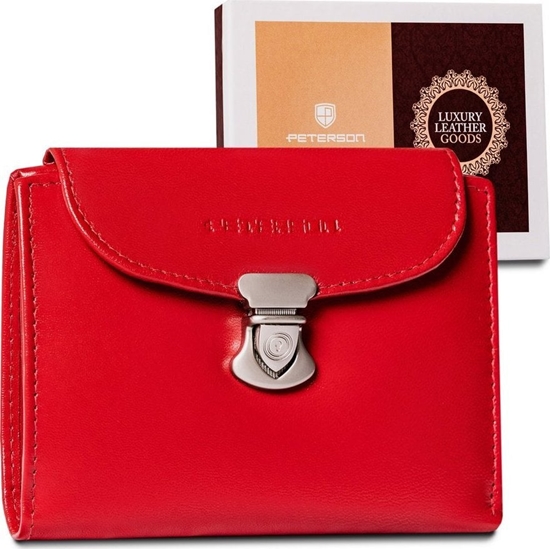 Изображение Peterson Skórzany portfel damski z systemem RFID zapinany na zatrzask  Peterson NoSize