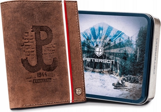 Изображение Peterson Skórzany portfel mski z motywem patriotycznym  Peterson NoSize