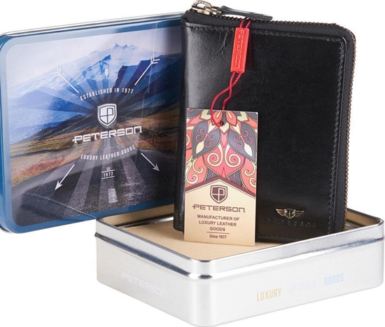 Изображение Peterson Skórzany portfel na zamek z ochron kart Peterson NoSize