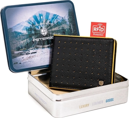 Picture of Peterson Skórzany, sportowy portfel mski z ochron kart RFID  Peterson NoSize
