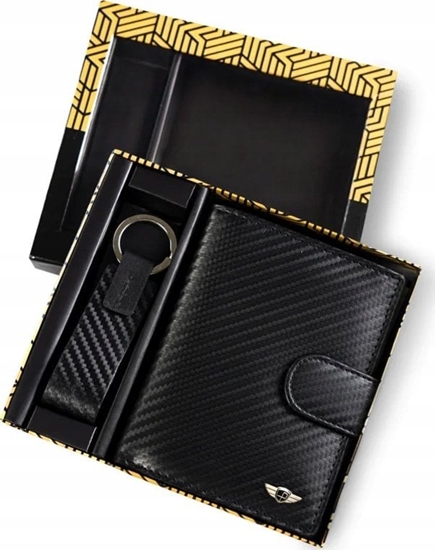 Изображение Peterson Zestaw Prezentowy Carbon Z Portfelem I Brelokiem