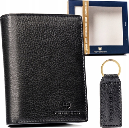 Изображение Peterson Zestaw Prezentowy: Skórzany Portfel Bez Zapicia I Brelok