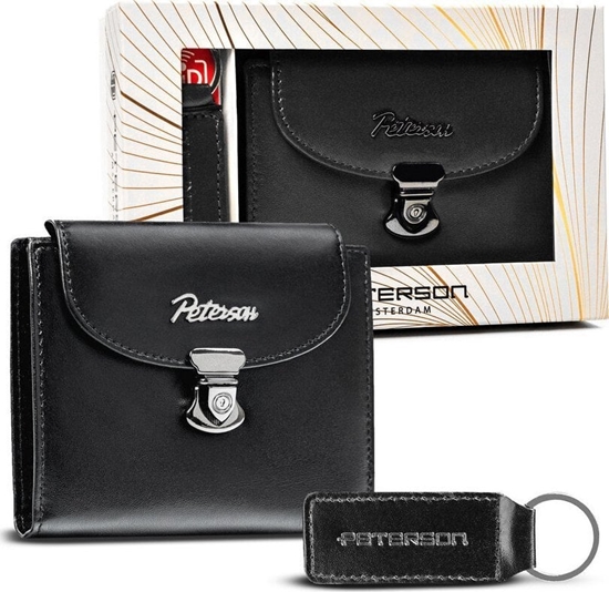 Изображение Peterson Zestaw prezentowy: skórzany portfel damski i brelok - Peterson NoSize