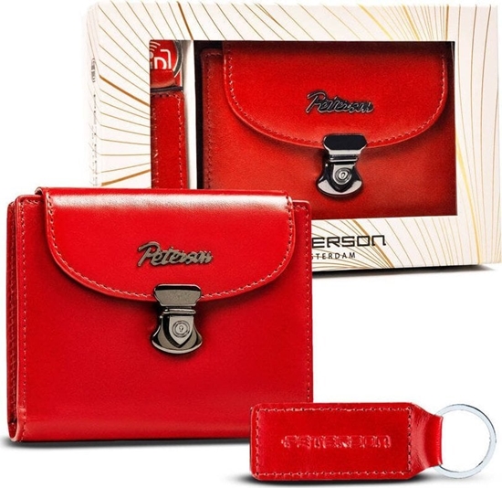 Изображение Peterson Zestaw prezentowy: skórzany portfel damski i brelok - Peterson NoSize