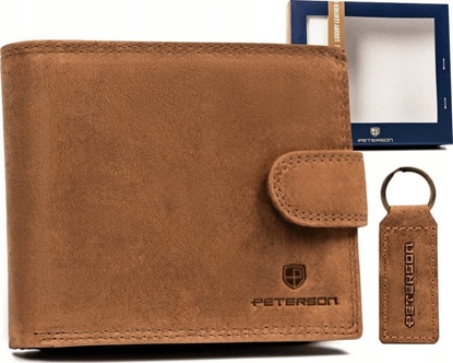 Изображение Peterson Zestaw prezentowy: skórzany portfel mski i brelok - Peterson NoSize