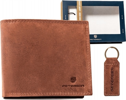 Изображение Peterson Zestaw prezentowy: skórzany portfel mski i brelok - Peterson NoSize