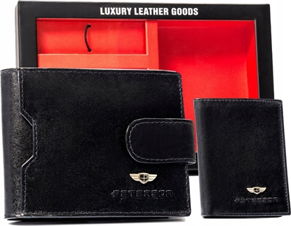 Picture of Peterson Zestaw Prezentowy: Skórzany Portfel Mski, Etui I Brelok