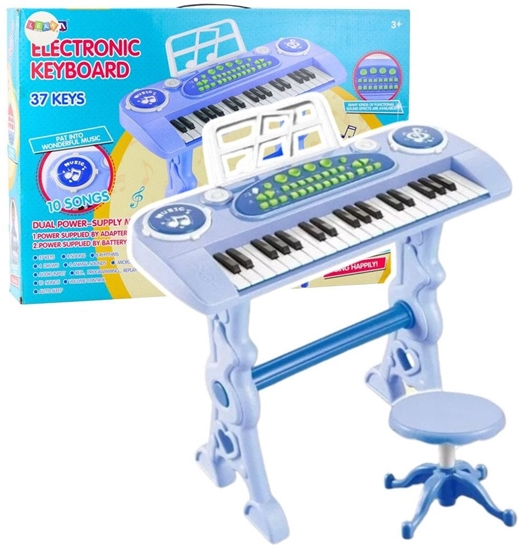 Изображение PIANINKO ELEKTRONICZNE KEYBOARD DLA DZIECI 37 KLAWISZY MIKROFON NAGRYWANIE