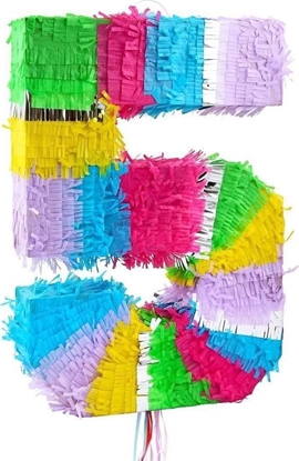 Attēls no Piniata cyfra 5 pastelowa 50x35x7.5cm EDUKAMP