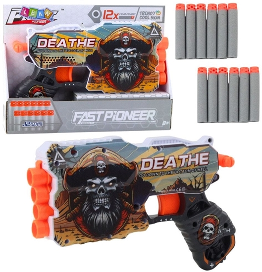 Изображение Pistolet Na Strzaki Piankowe Piracki Magazynek na 4 Strzaki 12szt. EDUKAMP