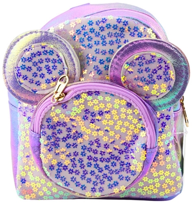 Picture of Plecak Dziecicy Z Cekinami Myszka Uszy Fioletowy 22cm 3L