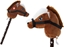 Picture of LeanToys Pluszowa Gowa Konia Na Kiju Hobby Horse Ko Krótkowosy Ciemnobrzowy Dwiki LEAN Toys
