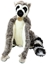 Изображение PLUSZOWA MASKOTKA PRZYTULANKA LEMUR 27CM DUGIE APKI NA RZEPY MIKKI PLUSZ
