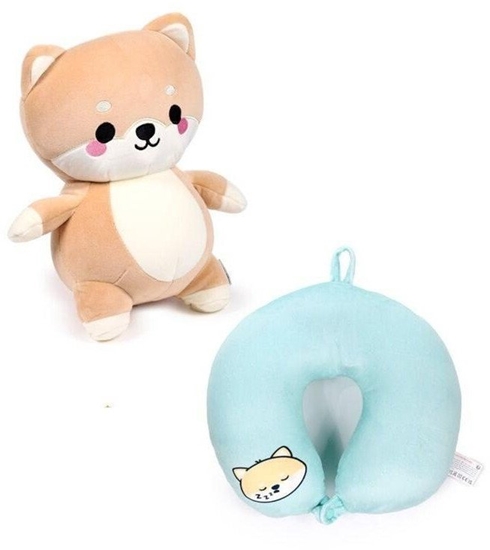 Изображение Poduszka podróna i pluszowa zabawka 2w1 Pies