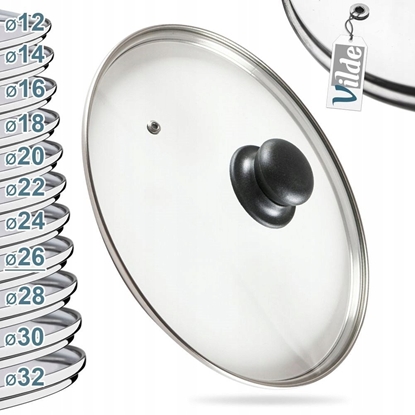 Attēls no Pokrywka szklana aroodporna do garnka garnków patelni 26cm VILDE 199027