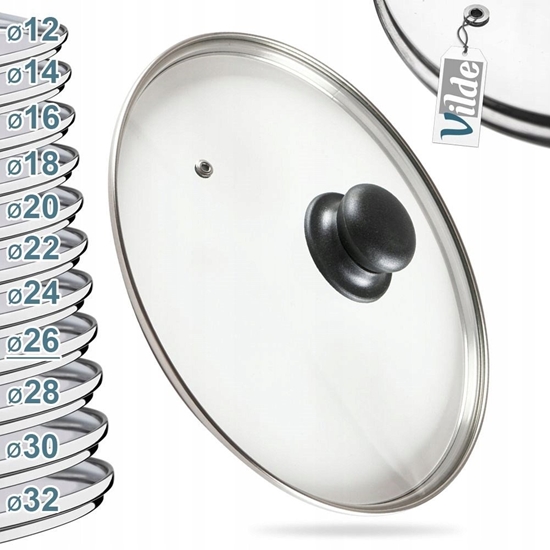 Picture of Pokrywka szklana aroodporna do garnka garnków patelni 26cm VILDE 199027