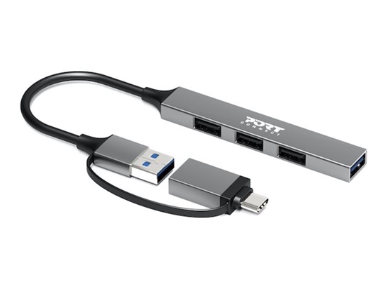 Изображение PORT CONNECT | HUB USB-C/USB-A 4 ports USB-A 3.0 5Gbps | 900160