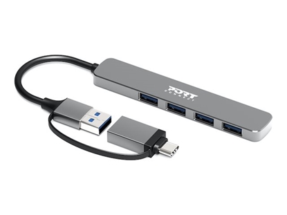 Attēls no PORT CONNECT | Hub USB-C/USB-A vers 4 ports USB-A 3.0 5Gbps