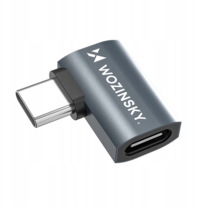 Picture of Przejciówka ktowa boczna Wozinsky WPKB-01 USB-C - USB-C 40Gb/s 240W 8K OTG - szara