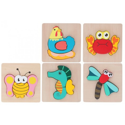 Attēls no Puzle koka Dzīvnieciņi, 5gb