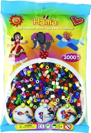 Picture of Revell Hama midi perler 3000stk 22farver mix