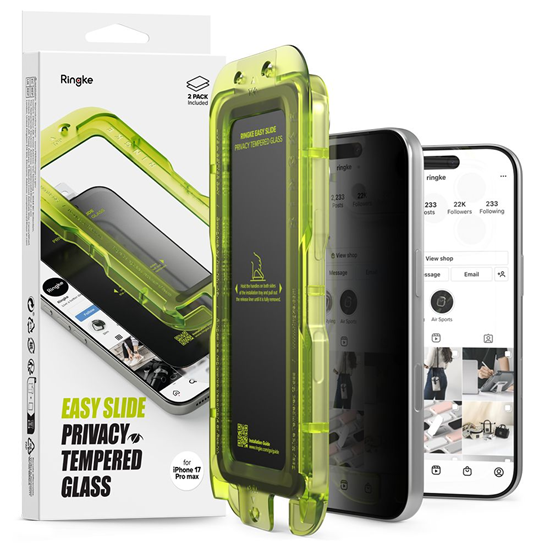 Picture of Ringke Easy Slide 2-pack Privacy Glass for iPhone 