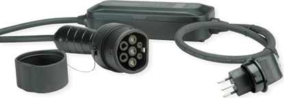Picture of Roline Portable EV Charging Cable, Swiss Plug - Type 2, Mode 2, 10 A, 2.3 kW, 3 m