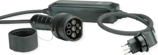 Picture of Roline Portable EV Charging Cable, Swiss Plug - Type 2, Mode 2, 10 A, 2.3 kW, 3 m