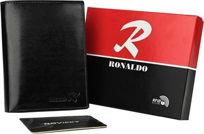 Изображение Ronaldo Pojemny, pionowy portfel mski z poyskujcej skóry naturalnej Ronaldo NoSize