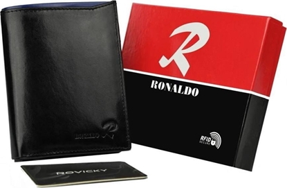 Изображение Ronaldo Skadany, pionowy portfel mski z poyskujcej skóry naturalnej Ronaldo NoSize