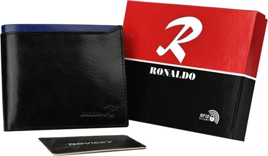Изображение Ronaldo Skadany, poziomy portfel mski z poyskujcej skóry naturalnej Ronaldo NoSize
