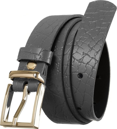 Picture of Rovicky Ciekawy skórzany pasek damski ze zot klamr, zwierzcy motyw Rovicky 90 cm