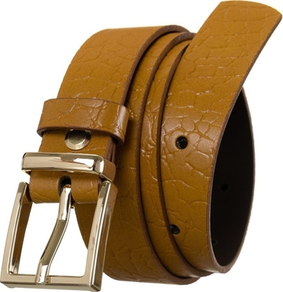 Picture of Rovicky Ciekawy skórzany pasek damski ze zot klamr, zwierzcy motyw Rovicky 90 cm