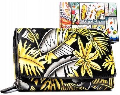 Picture of Rovicky Damski portfel na zatrzask wykonany ze skóry naturalnej