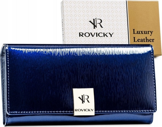 Изображение Rovicky Duy portfel damski ze skóry lakierowanej na zatrzask  Rovicky