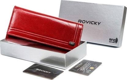 Picture of Rovicky Duy, elegancki portfel damski z naturalnej skóry bawolej, RFID - Rovicky Nie dotyczy