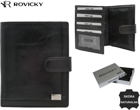 Picture of Rovicky Duy, Skórzany Portfel Mski Na Zatrzask