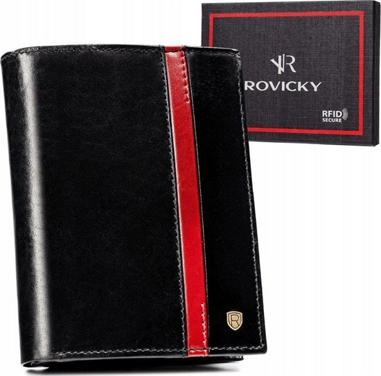 Изображение Rovicky Duy, skórzany portfel mski z systemem RFID bez zapicia zewntrznego - Rovicky NoSize