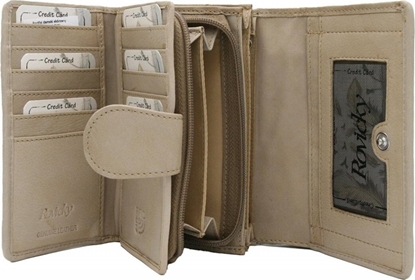 Изображение Rovicky Elegancki portfel damski ze skóry naturalnej