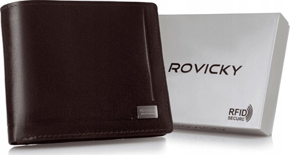 Изображение Rovicky Klasyczny, elegancki portfel mski ze skóry naturalnej - Rovicky NoSize