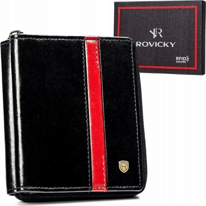 Изображение Rovicky May, skórzany portfel mski na suwak - Rovicky NoSize