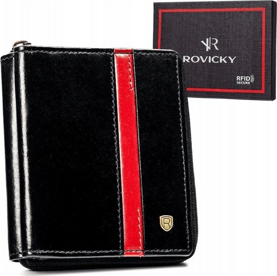 Изображение Rovicky May, skórzany portfel mski na suwak - Rovicky NoSize