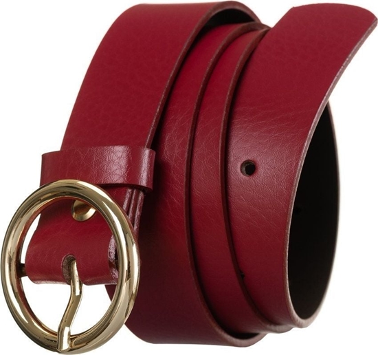 Изображение Rovicky Poyskujcy, skórzany pasek damski ze zot, okrg klamr Rovicky 90 cm