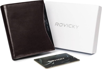 Изображение Rovicky Pojemny portfel mski z naturalnej skóry licowej z ochron RFID Rovicky Nie dotyczy