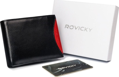 Изображение Rovicky Portfel mski z naturalnej skóry licowej z wyjmowanym etui na karty Rovicky Nie dotyczy