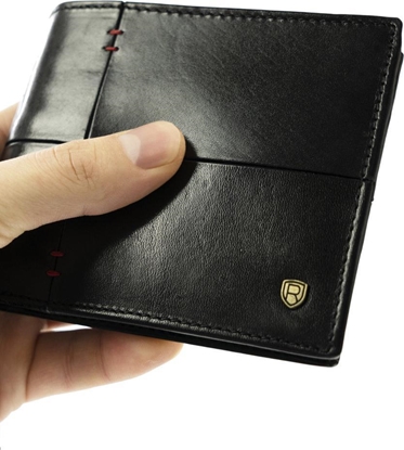 Изображение Rovicky Poziomy portfel mski z czerwonym przeszyciem NoSize