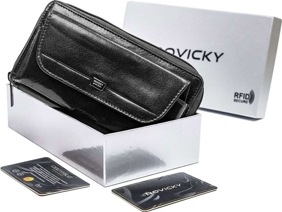 Изображение Rovicky Skórzane etui na pasek z miejscem na karty i dokumenty, RFID - Rovicky Nie dotyczy