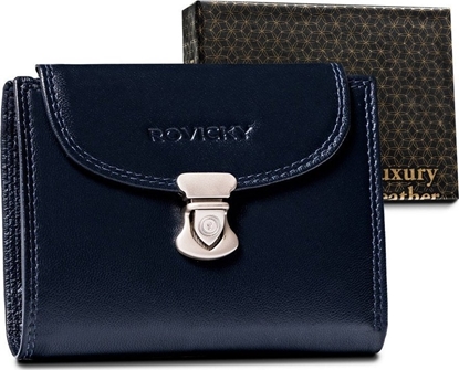 Attēls no Rovicky Skórzany portfel damski z ozdobnym zapiciem  Rovicky NoSize