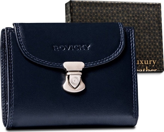 Picture of Rovicky Skórzany portfel damski z ozdobnym zapiciem  Rovicky NoSize