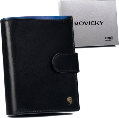 Изображение Rovicky Skórzany Portfel Mski Na Karty Z Systemem Rfid Protect